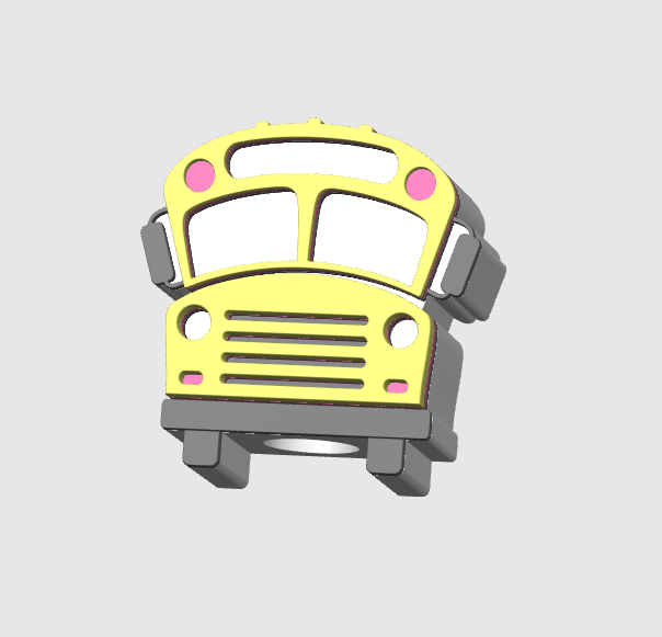 School Bus Straw Topper 3D Print File (STL & 3MF Digital Download) 8mm + 10mm Sizes