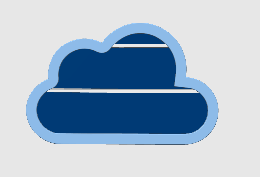 Cloud Shelf - Vendor Shelf Display 3D Print File (STL & 3MF Digital Download)