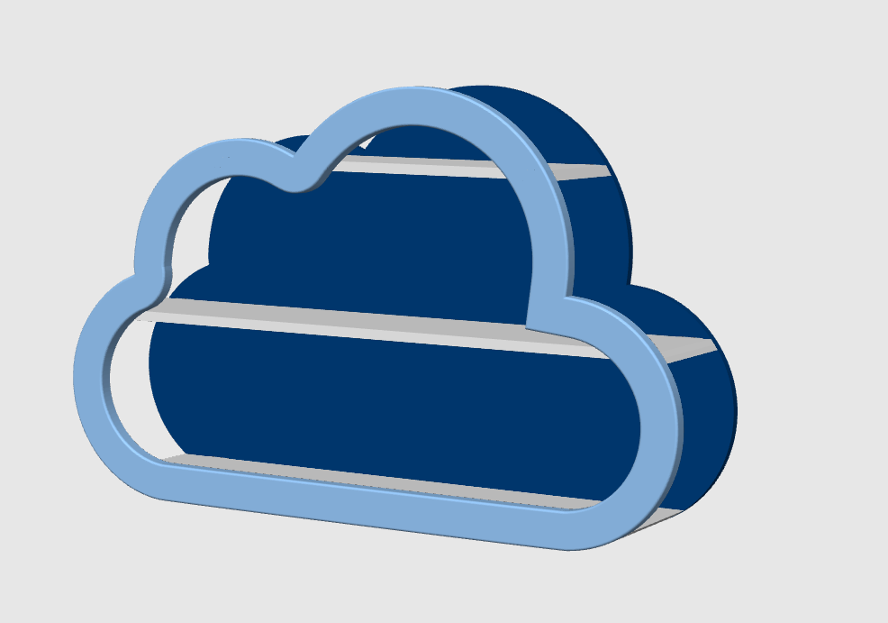Cloud Shelf - Vendor Shelf Display 3D Print File (STL & 3MF Digital Download)