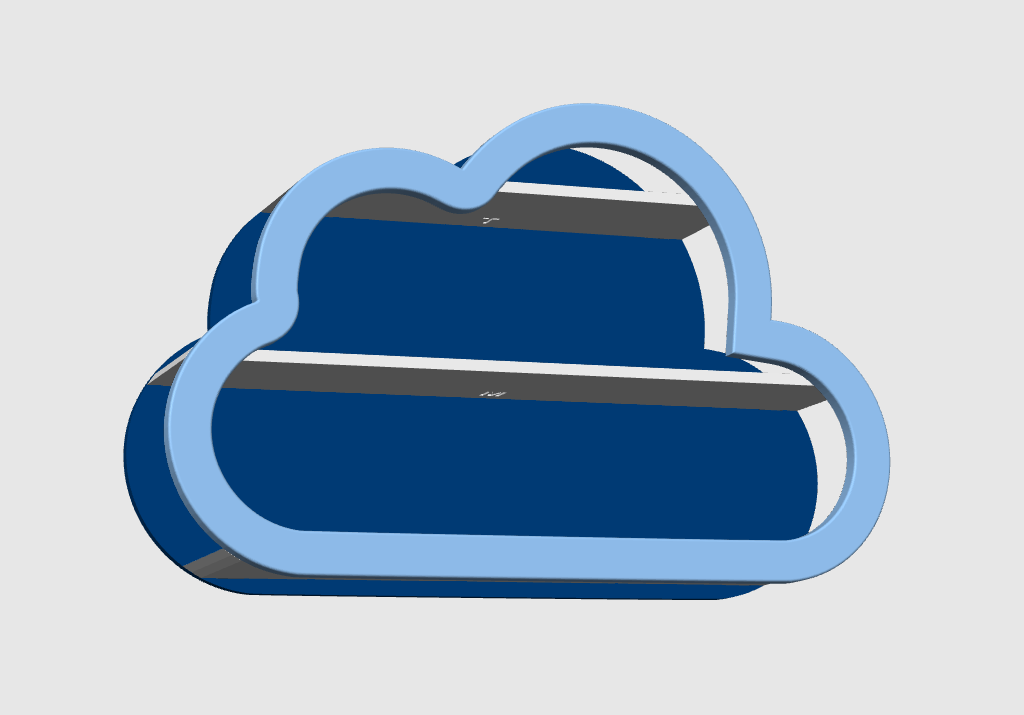Cloud Shelf - Vendor Shelf Display 3D Print File (STL & 3MF Digital Download)