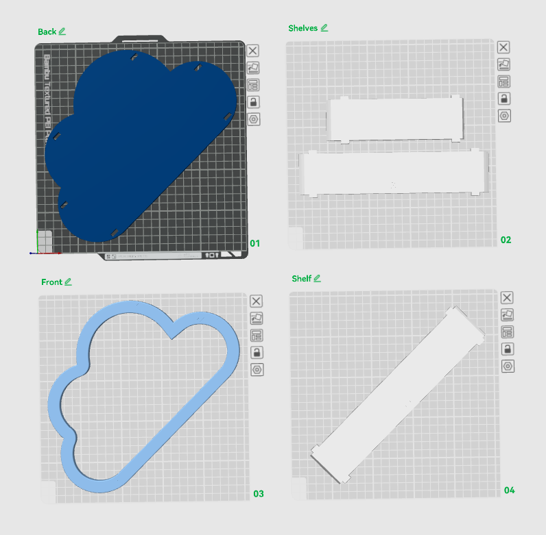 Cloud Shelf - Vendor Shelf Display 3D Print File (STL & 3MF Digital Download)