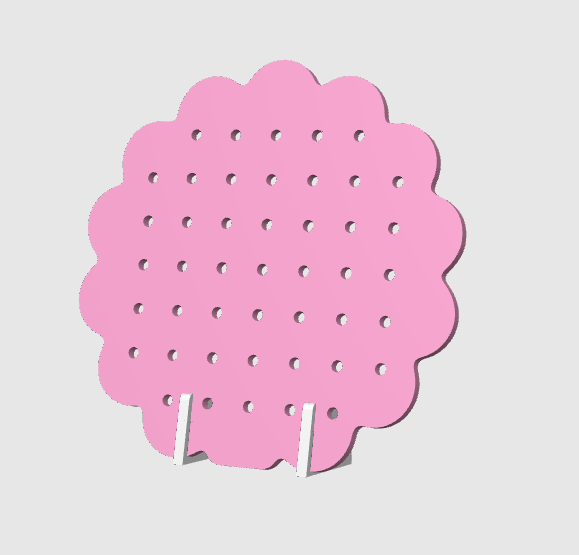 Retro Flower Pegboard Keychain Display Stand 3D Print File (STL & 3MF Digital Download)