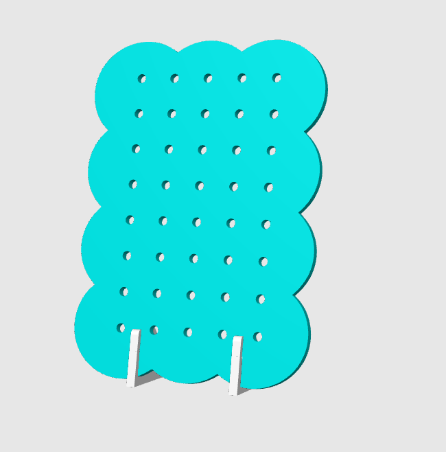 Retro Rectangle Pegboard Keychain Display Stand 3D Print File (STL & 3MF Digital Download)