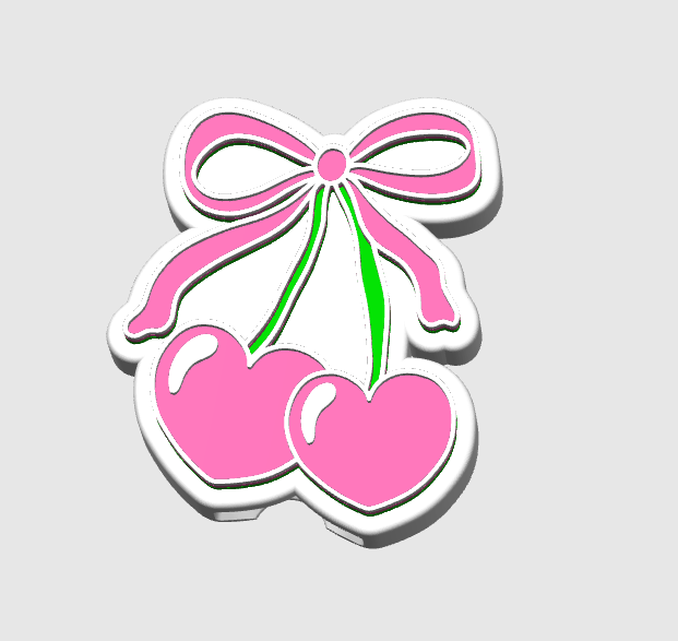 Cherry Heart Can Opener Keychain 3D Print File (STL + 3MF Digital Download)