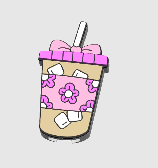 Iced Coffee Can Opener Keychain 3D Print File (STL + 3MF Digital Download)