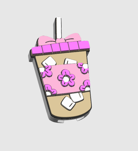 Iced Coffee Can Opener Keychain 3D Print File (STL + 3MF Digital Download)