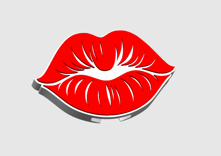 Lips Can Opener Keychain 3D Print File (STL + 3MF Digital Download)