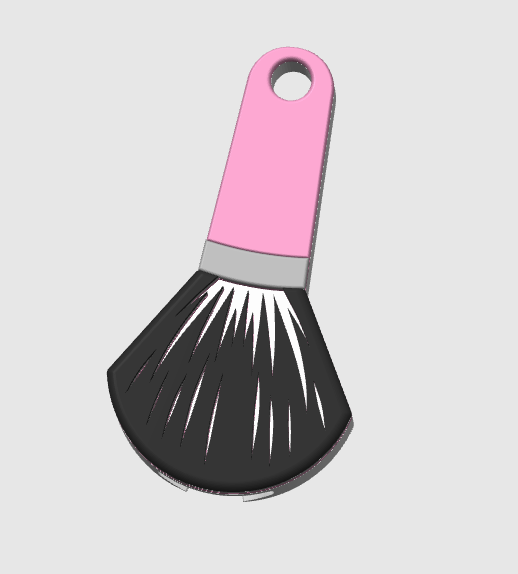 Makeup Brush Can Opener Keychain 3D Print File (STL + 3MF Digital Download)