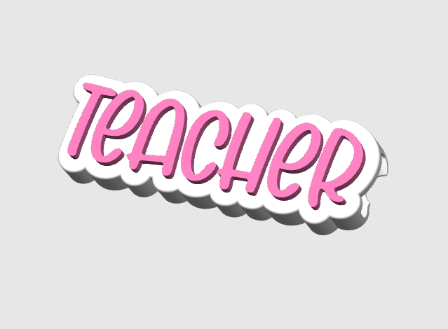 Teacher Text Can Opener Keychain 3D Print File (STL + 3MF Digital Download)