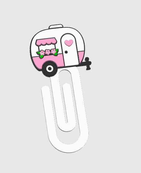 Cute Camper Paper Clip 3D Print File (STL/3MF Digital Download)