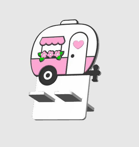 Cute Camper Phone Holder 3D Print File (STL/3MF Digital Download)