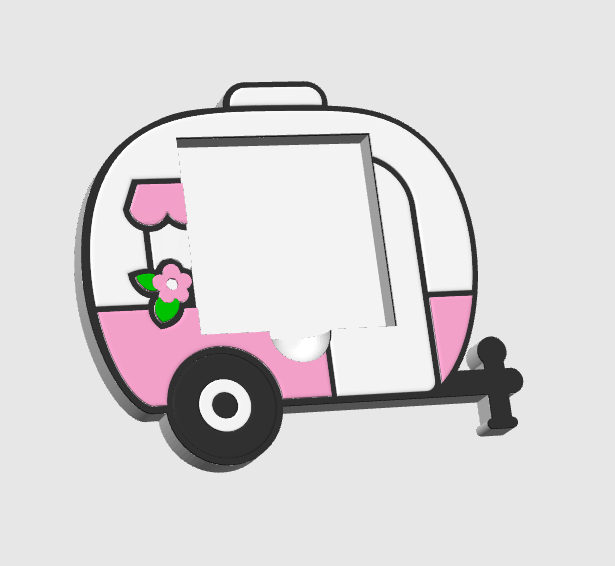 Cute Camper Sticky Note Holder: 3D Print File (STL/3MF Digital Download)