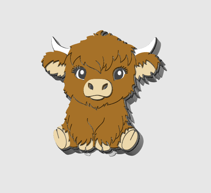 Highland Cow 3D Print File Bundle: 10 Piece Design Set (STL & 3MF Digital Download)