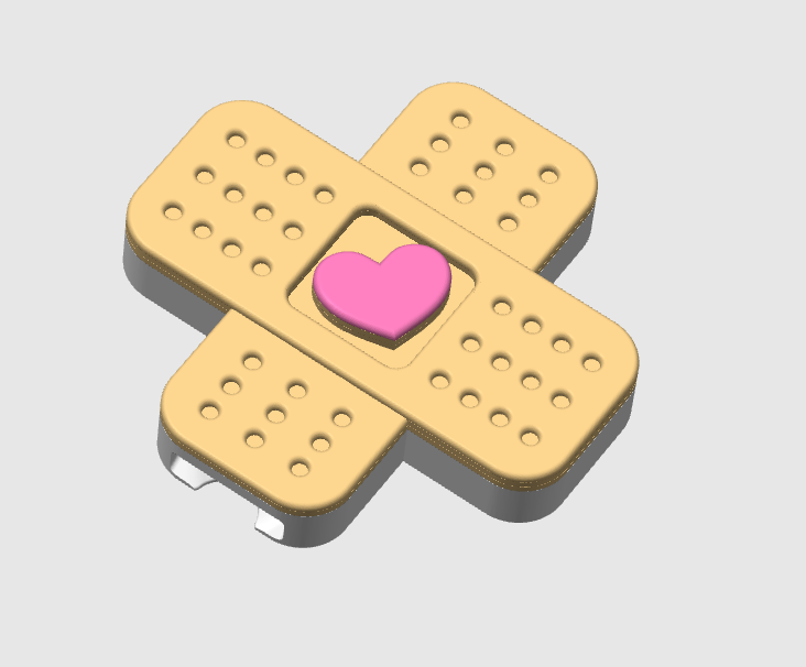 Heart Bandage Can Opener Keychain 3D Print File (STL + 3MF Digital Download)
