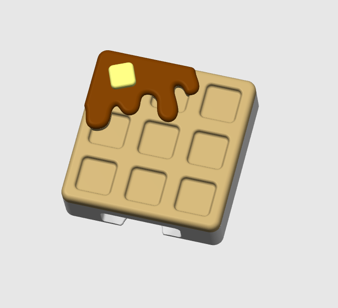 Waffle Can Opener Keychain 3D Print File (STL + 3MF Digital Download)