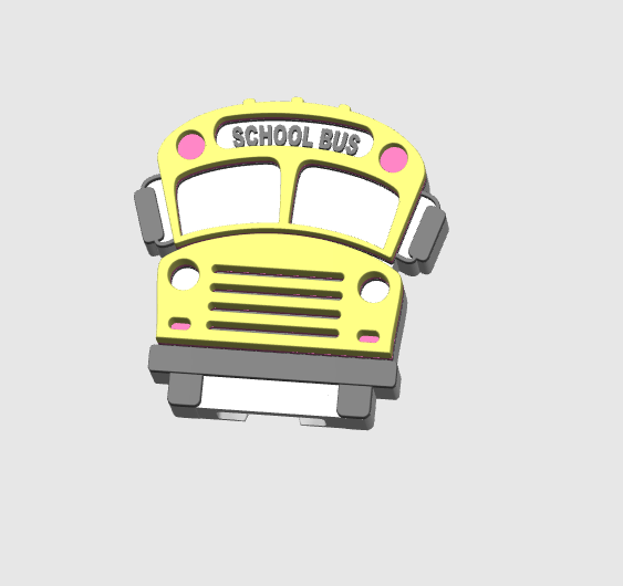 School Bus Can Opener Keychain 3D Print File (STL + 3MF Digital Download)