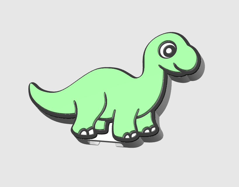 Brachiosaurus Can Opener Keychain 3D Print File (STL + 3MF Digital Download)