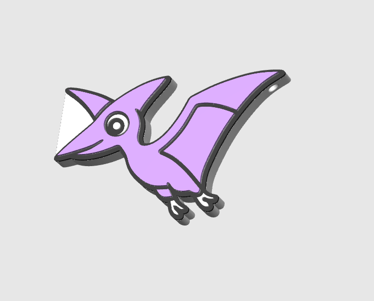 Pterodactyl Can Opener Keychain 3D Print File (STL + 3MF Digital Download)