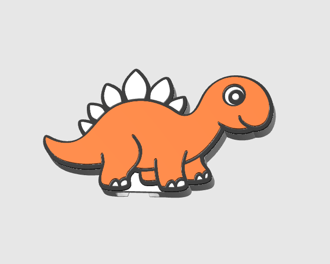 Stegosaurus Can Opener Keychain 3D Print File (STL + 3MF Digital Download)