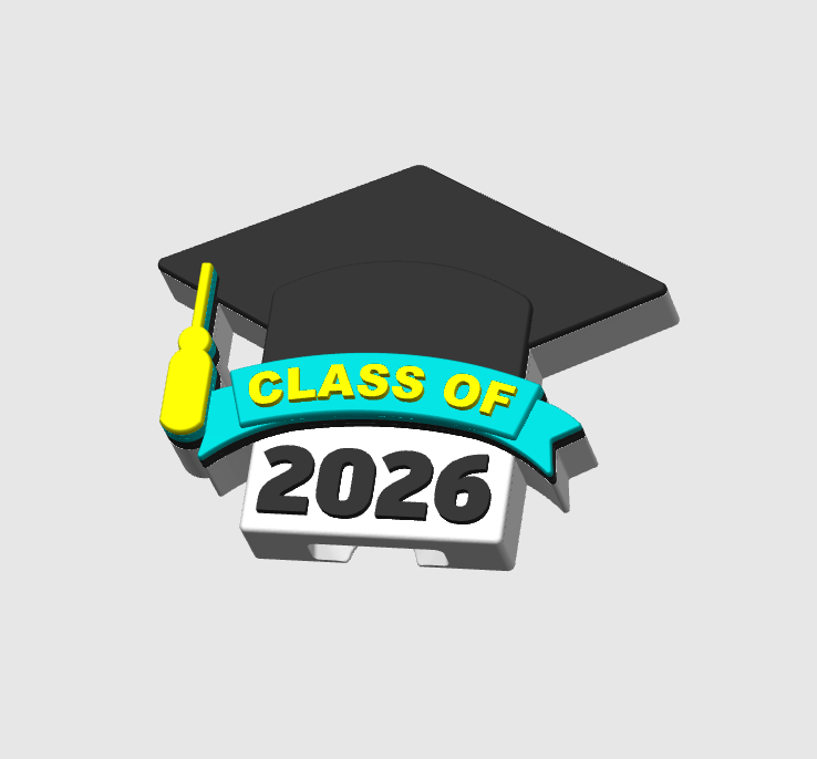 Grad Cap Can Opener Keychain 3D Print File (STL + 3MF Digital Download)