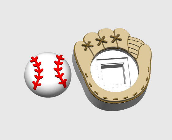 Baseball Softball Glove Fidget Clicker STL & 3MF 3D Print File (Digital Download)