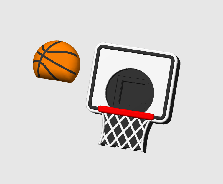 Basketball Hoop Fidget Clicker STL & 3MF 3D Print File - AMS (Digital Download)