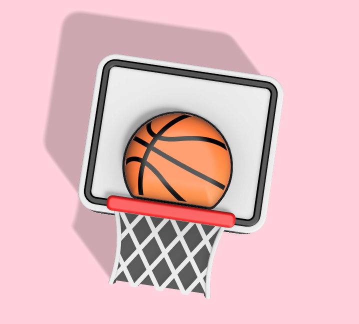 Basketball Hoop Fidget Clicker STL & 3MF 3D Print File - AMS (Digital Download)