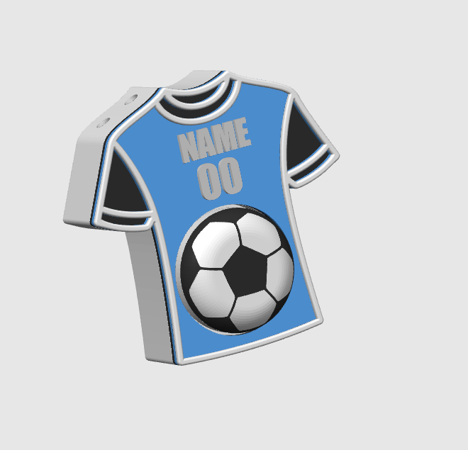 Soccer Jersey Fidget Clicker STL & 3MF Editable Name 3D Print File - AMS (Digital Download)