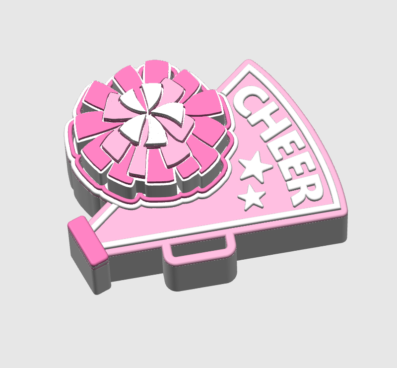 Cheer Fidget Clicker Keychain STL & 3MF 3D Print File (Digital Download)