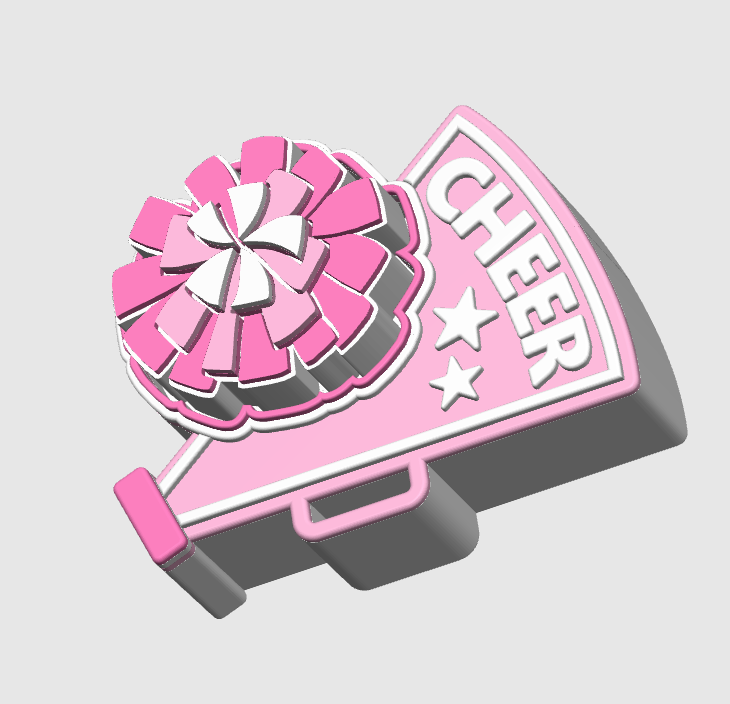 Cheer Fidget Clicker Keychain STL & 3MF 3D Print File (Digital Download)