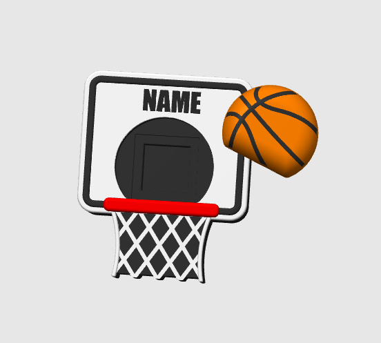 Basketball Hoop Fidget Clicker STL & 3MF 3D Print File - AMS (Digital Download)