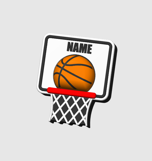 Basketball Hoop Fidget Clicker STL & 3MF 3D Print File - AMS (Digital Download)