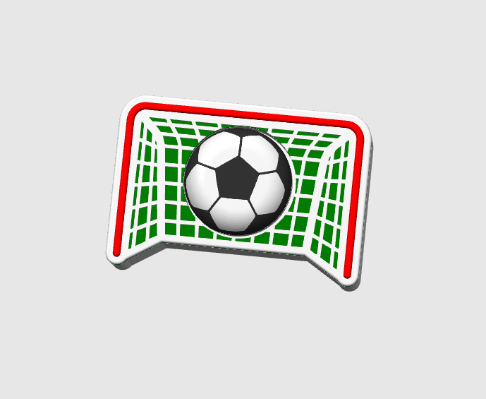 Soccer Net Fidget Clicker Keychain STL & 3MF 3D Print File - AMS (Digital Download)