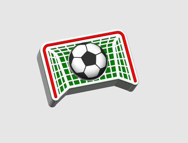 Soccer Net Fidget Clicker Keychain STL & 3MF 3D Print File - AMS (Digital Download)