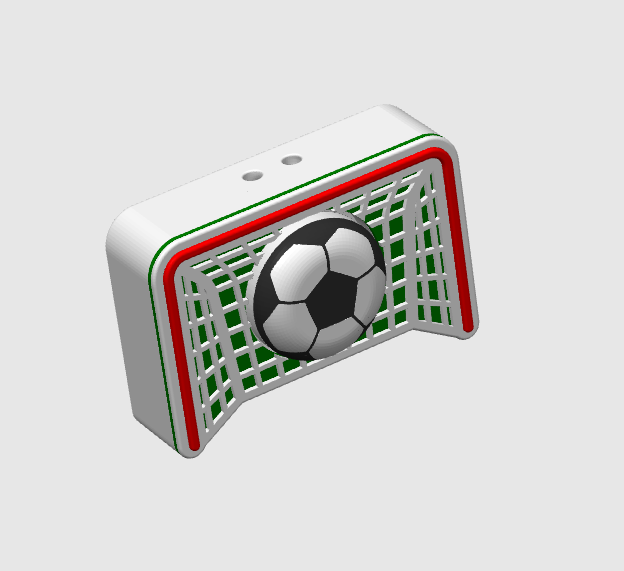 Soccer Net Fidget Clicker Keychain STL & 3MF 3D Print File - AMS (Digital Download)
