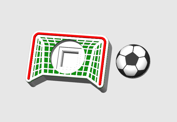 Soccer Net Fidget Clicker Keychain STL & 3MF 3D Print File - AMS (Digital Download)