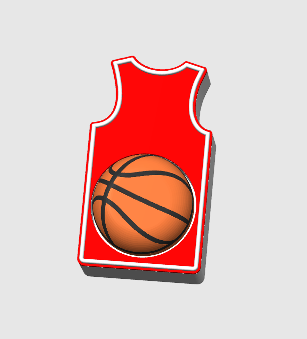 Basketball Jersey Fidget Clicker Keychain STL & 3MF Editable 3D Print File - AMS (Digital Download)
