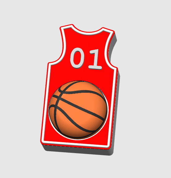 Basketball Jersey Fidget Clicker Keychain STL & 3MF Editable 3D Print File - AMS (Digital Download)