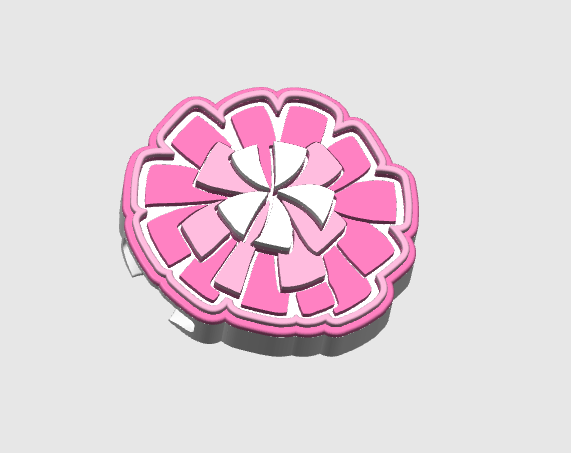 Cheer Pom Pom Can Opener Keychain 3D Print File (STL + 3MF Digital Download)