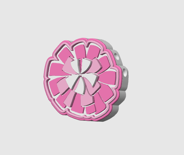 Cheer Pom Pom Can Opener Keychain 3D Print File (STL + 3MF Digital Download)