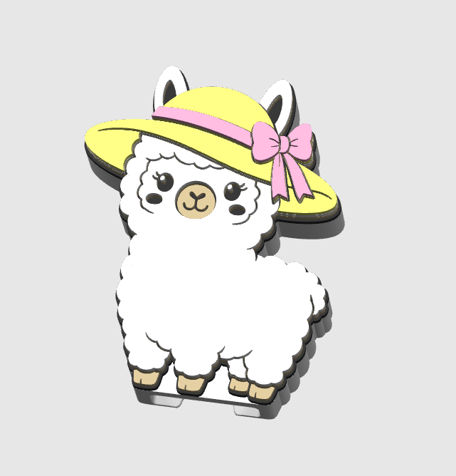 Summer Llama Can Opener Keychain 3D Print File (STL + 3MF Digital Download)