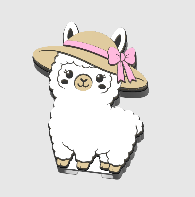 Summer Llama Can Opener Keychain 3D Print File (STL + 3MF Digital Download)