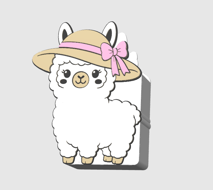 Summer Llama Pen Holder: 3D Print STL & 3MF File (Digital Download)