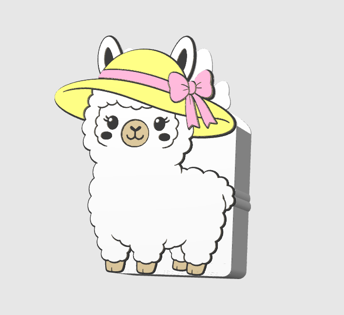 Summer Llama Pen Holder: 3D Print STL & 3MF File (Digital Download)