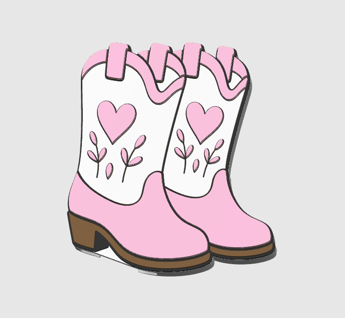 Cowgirl Boots Can Opener Keychain 3D Print File (STL + 3MF Digital Download)
