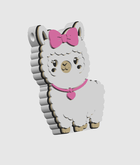Llama Can Opener Keychain 3D Print File (STL + 3MF Digital Download)