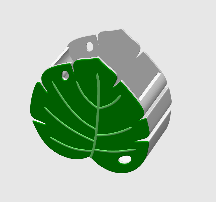 Monstera Leaf Pen Holder: 3D Print STL & 3MF File (Digital Download)