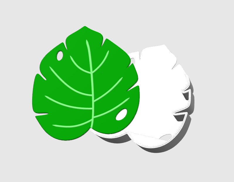 Monstera Leaf Pen Holder: 3D Print STL & 3MF File (Digital Download)