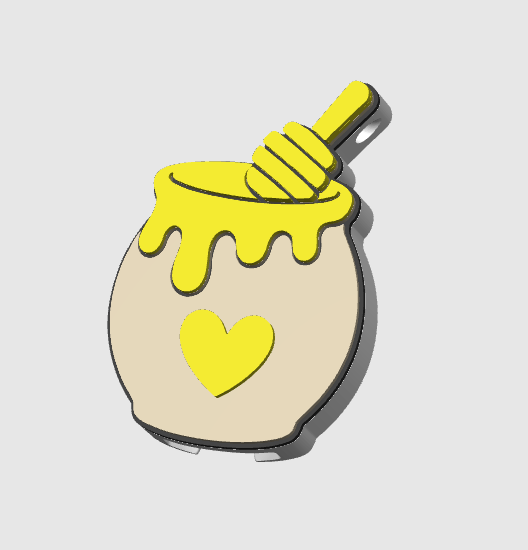 Honey Pot Can Opener Keychain 3D Print File (STL + 3MF Digital Download)
