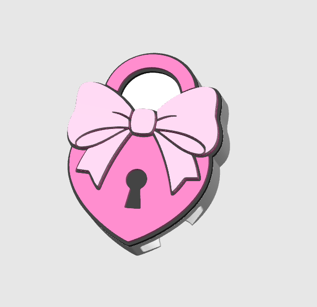 Heart Lock Can Opener Keychain 3D Print File (STL + 3MF Digital Download)